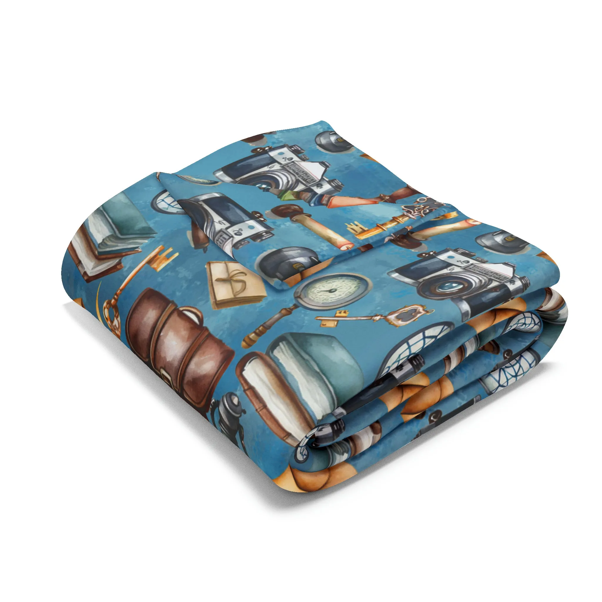 Fleece Detective Blanket - Christmas clearance Supportive policies Arctic Blues