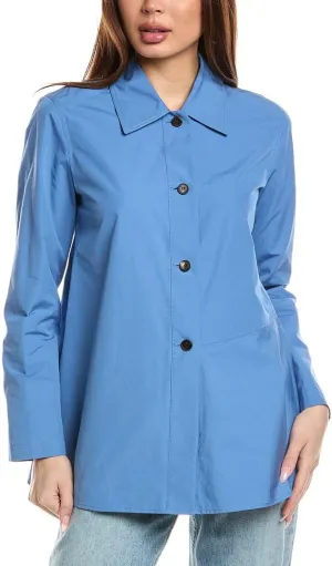 Flounced Hem Shirt Jacket