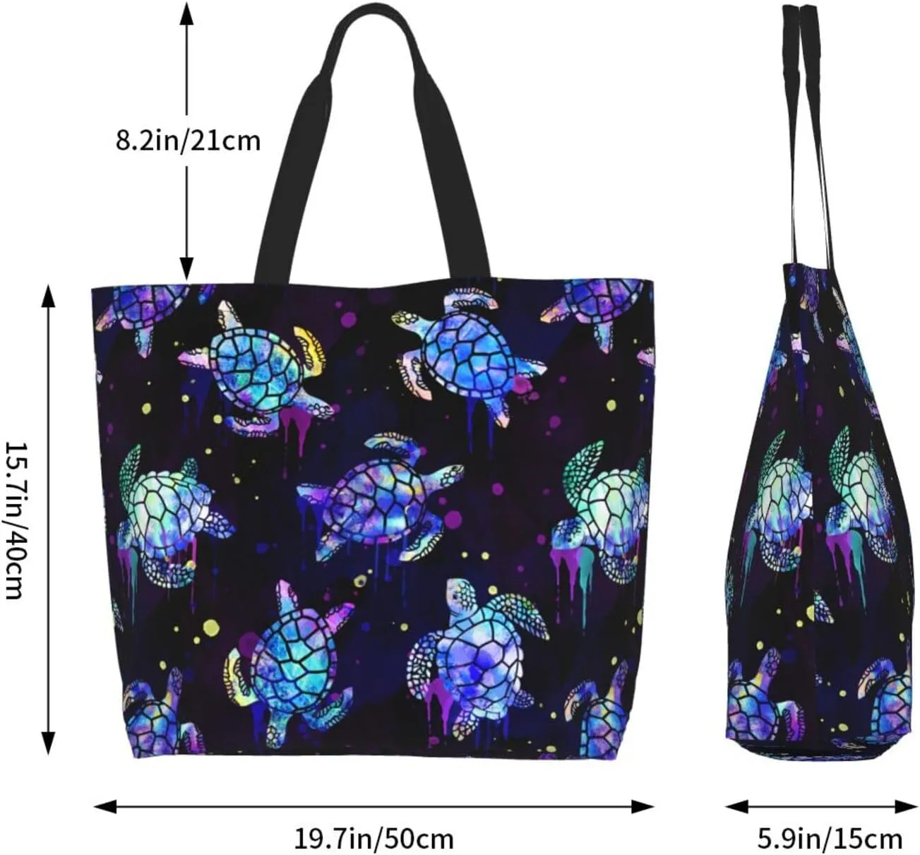 Flower Sugar Skull Tote Bags Reusable Women Shoulder Travel Beach Bag Shopping Work Daily
