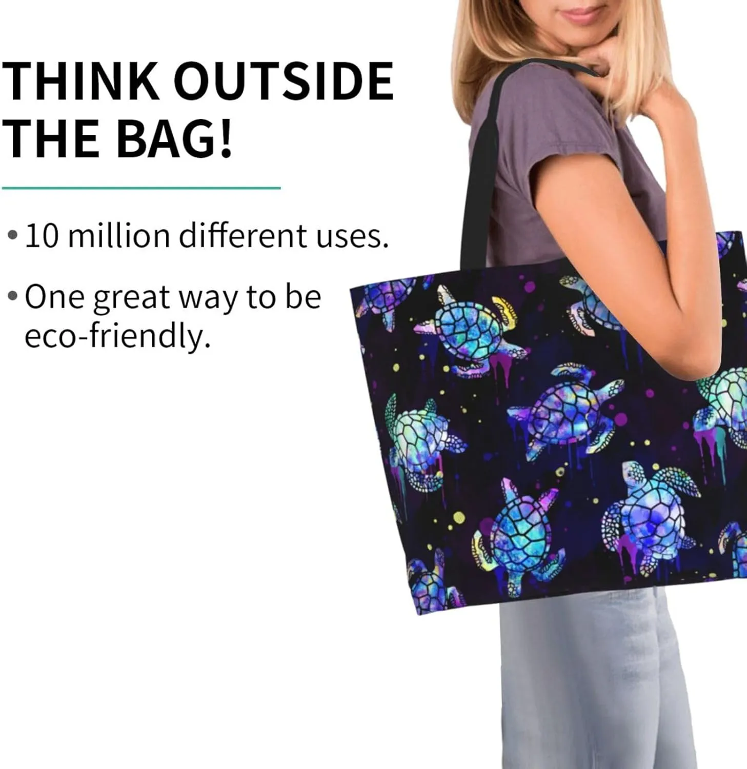 Flower Sugar Skull Tote Bags Reusable Women Shoulder Travel Beach Bag Shopping Work Daily