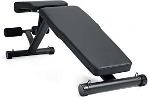 Foldable Dumbbell Bench 6 Gear Backrest Sit Up AB Abdominal Multifunctional Fitness Bench Weight Training Equipment Pull Ropes Full Body Incline