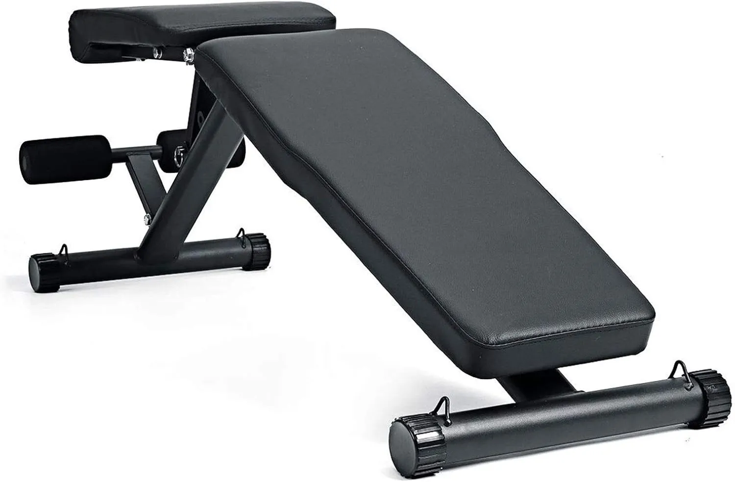 Foldable Dumbbell Bench 6 Gear Backrest Sit Up AB Abdominal Multifunctional Fitness Bench Weight Training Equipment Pull Ropes Full Body Incline