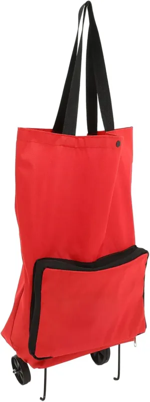 Foldable Grocery Cart with Wheels Rolling Tote Bag for Shopping Capacity Storage Design for Organizing Household Items