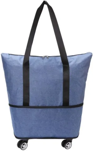 Foldable Travel Bag Expandable Rolling Duffle Bag with Wheels Weekender Travel Bag with Detachable Rolling Wheels for Women and Men Travel Tote Duffel Bag Suit Weekend