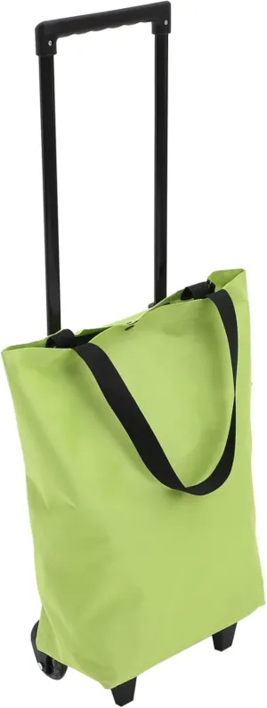 Folding Rolling Tote Bag with Wheels and Handle Lightweight Grocery Cart for Women Compact Design for Construction Stylish