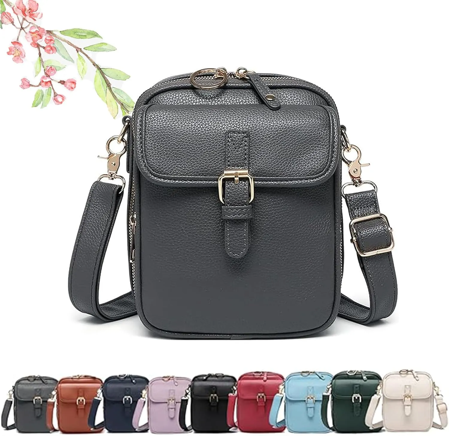 Forcipower Crossbody Bag, Collaborate Crossbody Leather Bag, Urvashi Anti Theft Shoulder Messenger Bags Card Slots for Woman