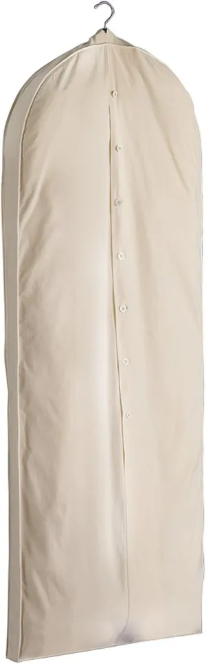 Foster-Stephens, Muslin Acid-Free Cotton Wedding Gown Garment Bag | 50" Coats, Dresses & Jackets Storage and Preservation Bag | Closet Storage for Dresses