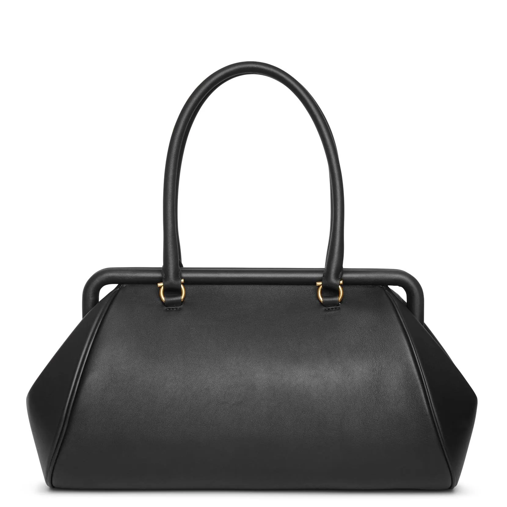 Frame leather shoulder bag