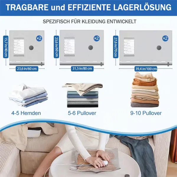 🎁Free Shipping With The Purchase Of Two🔥6-Pack USB Electric Vacuum Compression Bags – Save Space, Travel Light!