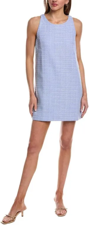 French Connection Womens Effie Boucle Shift Dress, 6, Blue