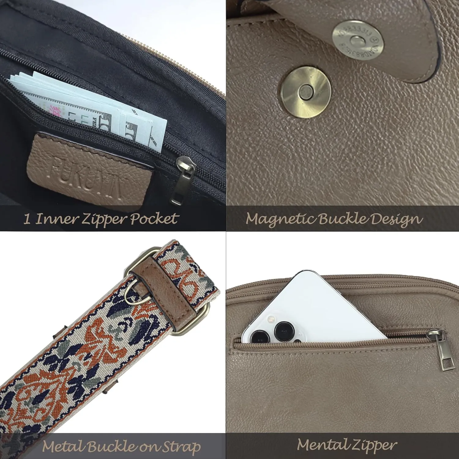 FUKUYIN Small Crossbody Bags for Women Vegan Leather Shoulder Purses Women's Crossbody Handbags
