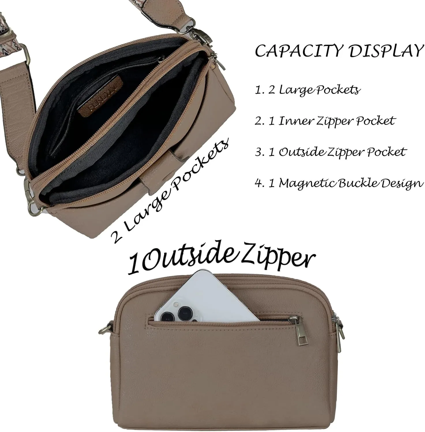 FUKUYIN Small Crossbody Bags for Women Vegan Leather Shoulder Purses Women's Crossbody Handbags