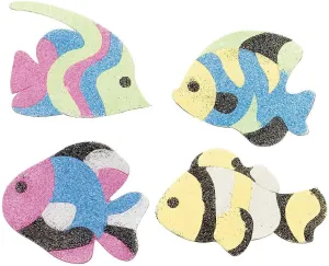 Fun Express Fish Sand Art Magnet Craft Kit - VBS Vacation Bible School Supplies/Decor - Crafts for Kids and Fun Home Activities