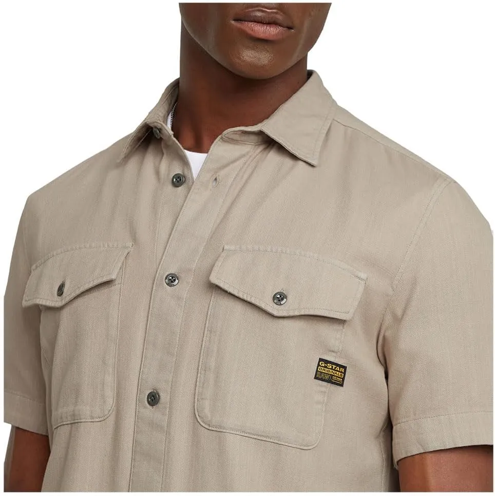 G-STAR Men's Navy Slim Short Sleeve Shirt