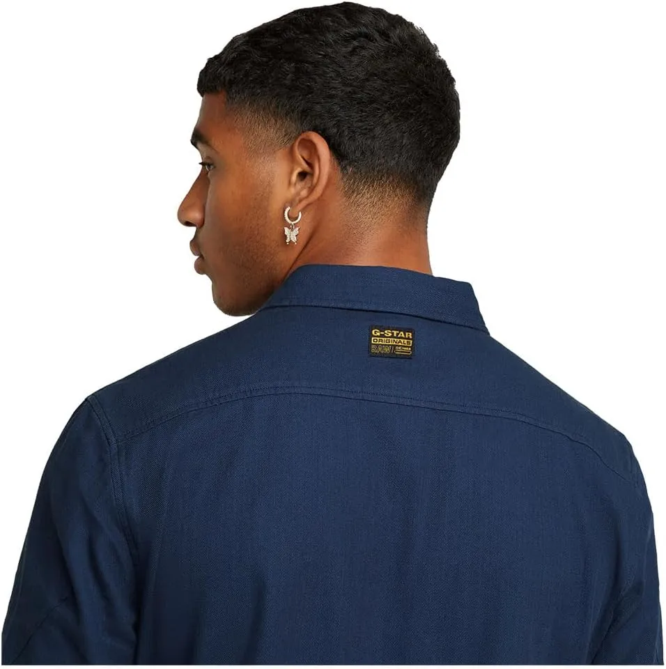 G-STAR Men's Navy Slim Short Sleeve Shirt