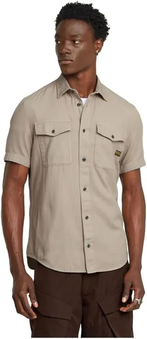 G-STAR Men's Navy Slim Short Sleeve Shirt