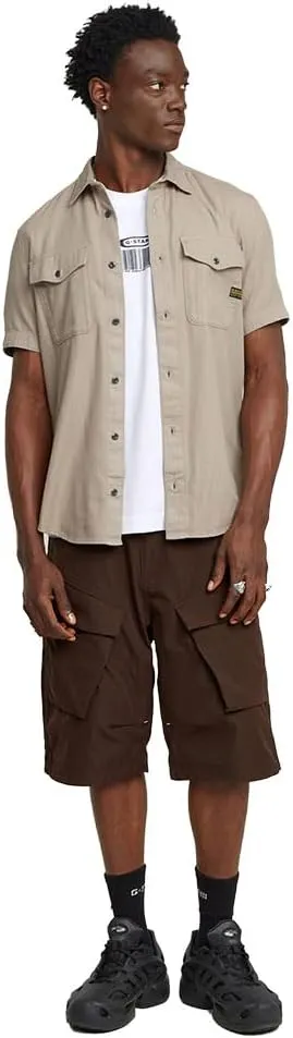 G-STAR Men's Navy Slim Short Sleeve Shirt