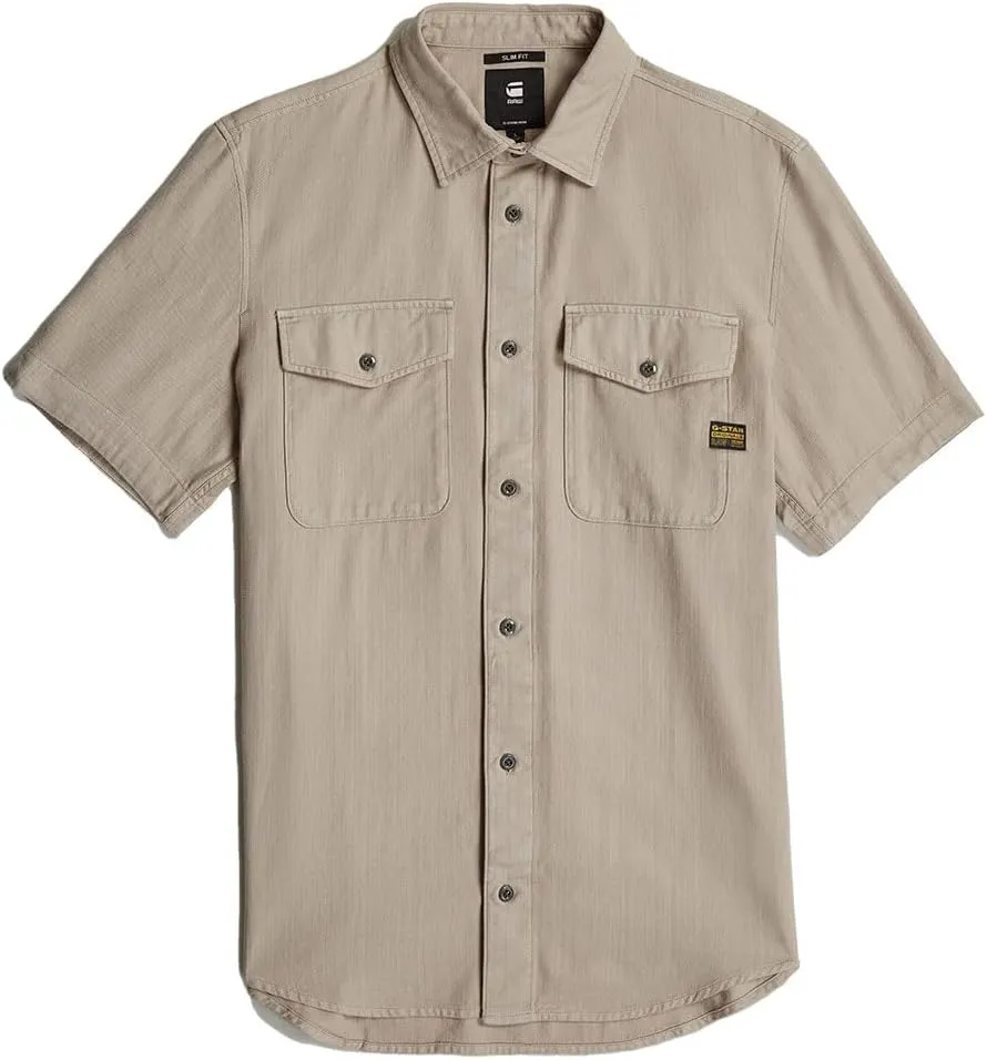 G-STAR Men's Navy Slim Short Sleeve Shirt