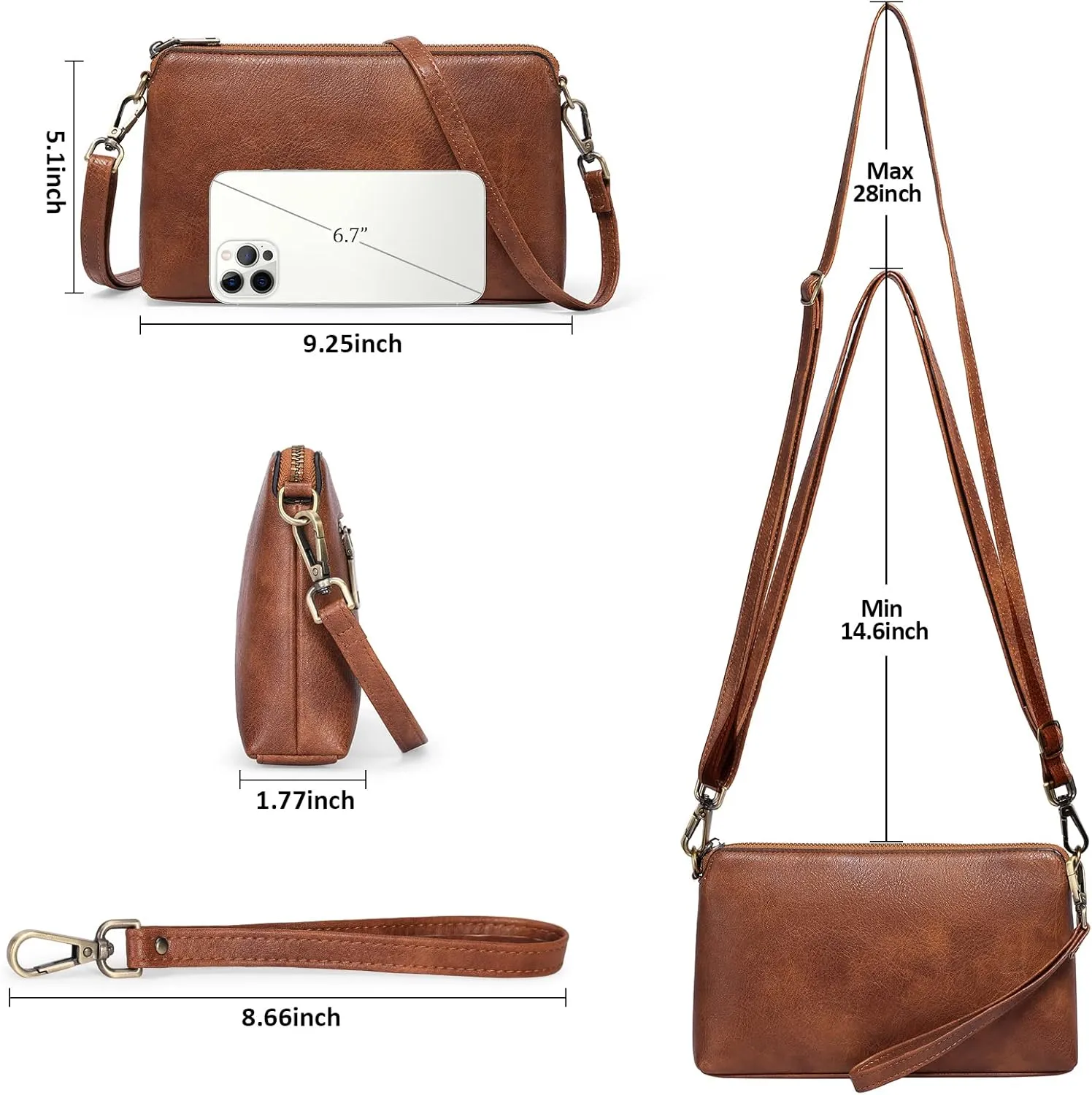 GAEKEAO Crossbody Bags for Women RFID Blocking Leather Cross Body Bag Purses Women's Crossbody Handbags
