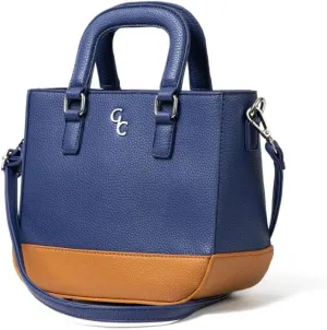 GALWAY Two Tone Shoulder Bag - Navy/Brown