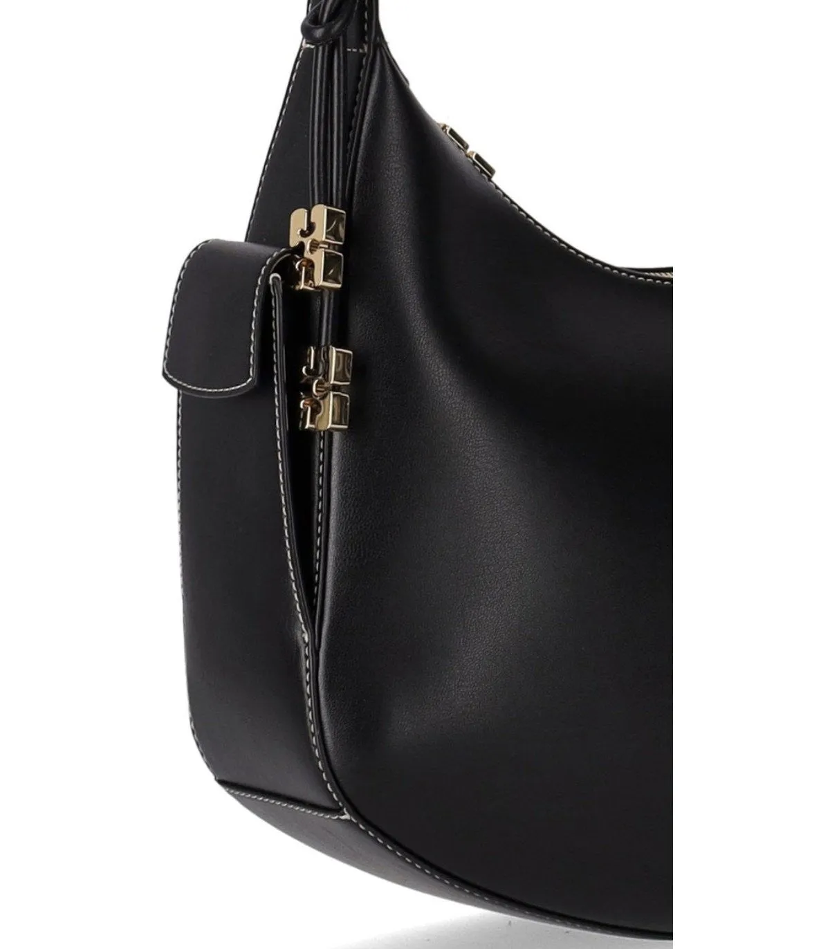 Ganni Black Large Shoulder Bag