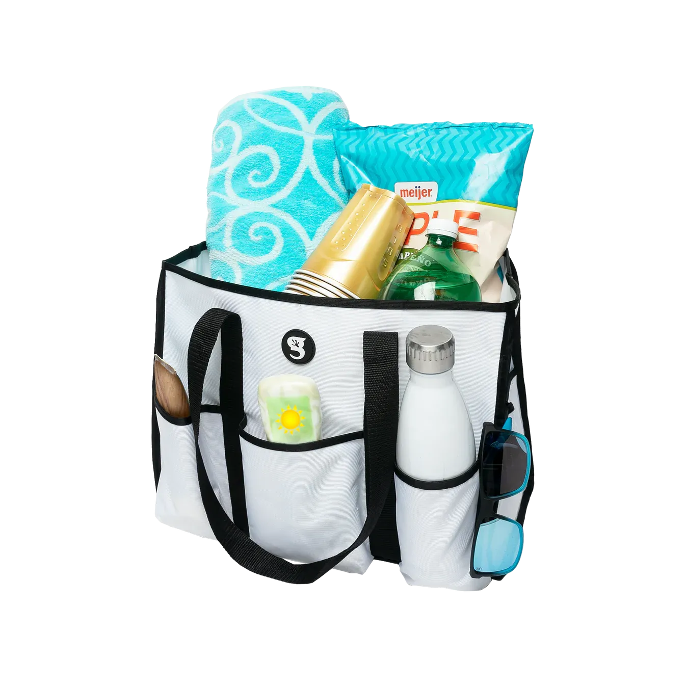 Geckobrands Gecko 8 Pocket Tote - White