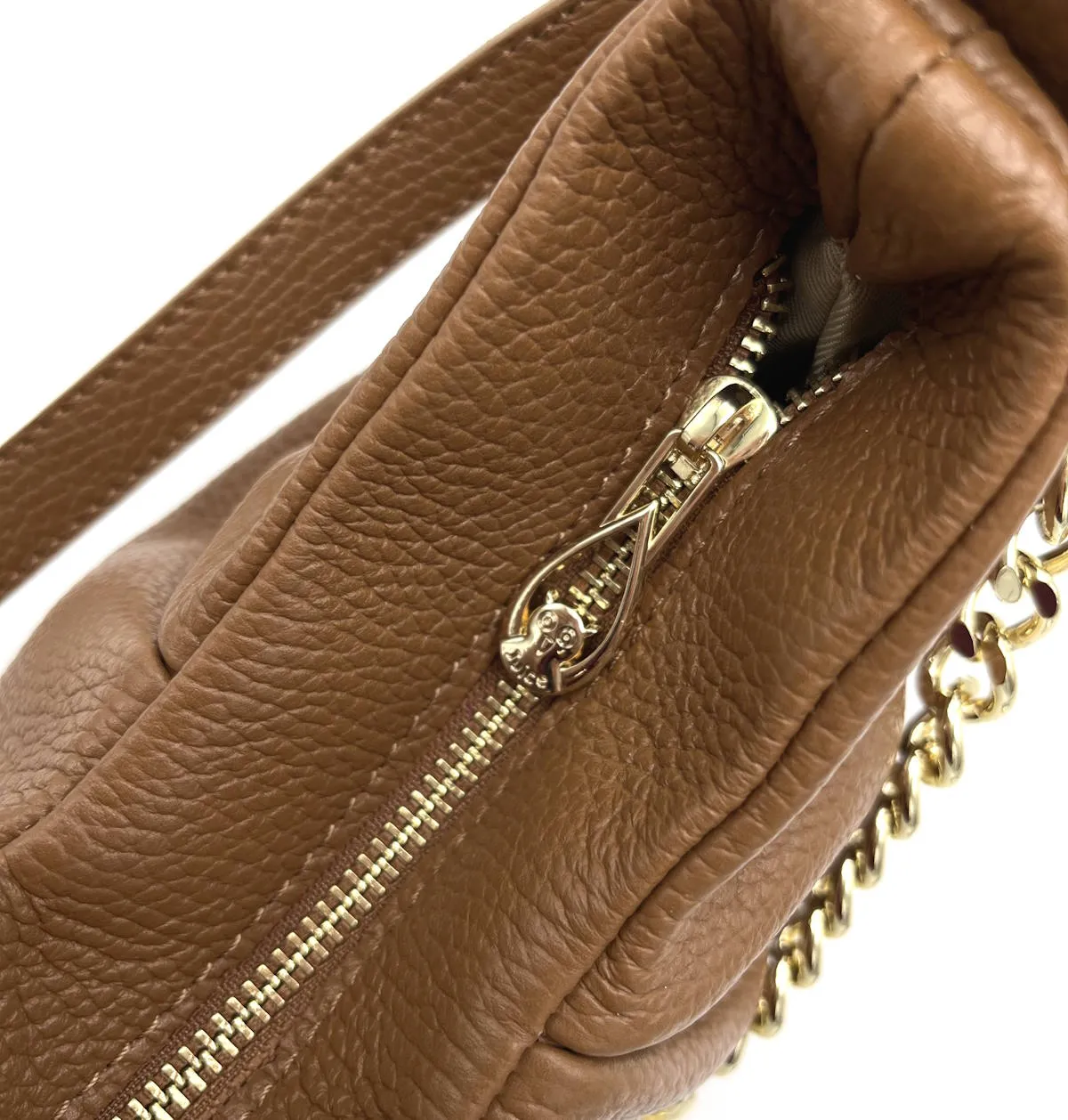 Genuine leather chain bag, for women, made in Italy, art. 112440