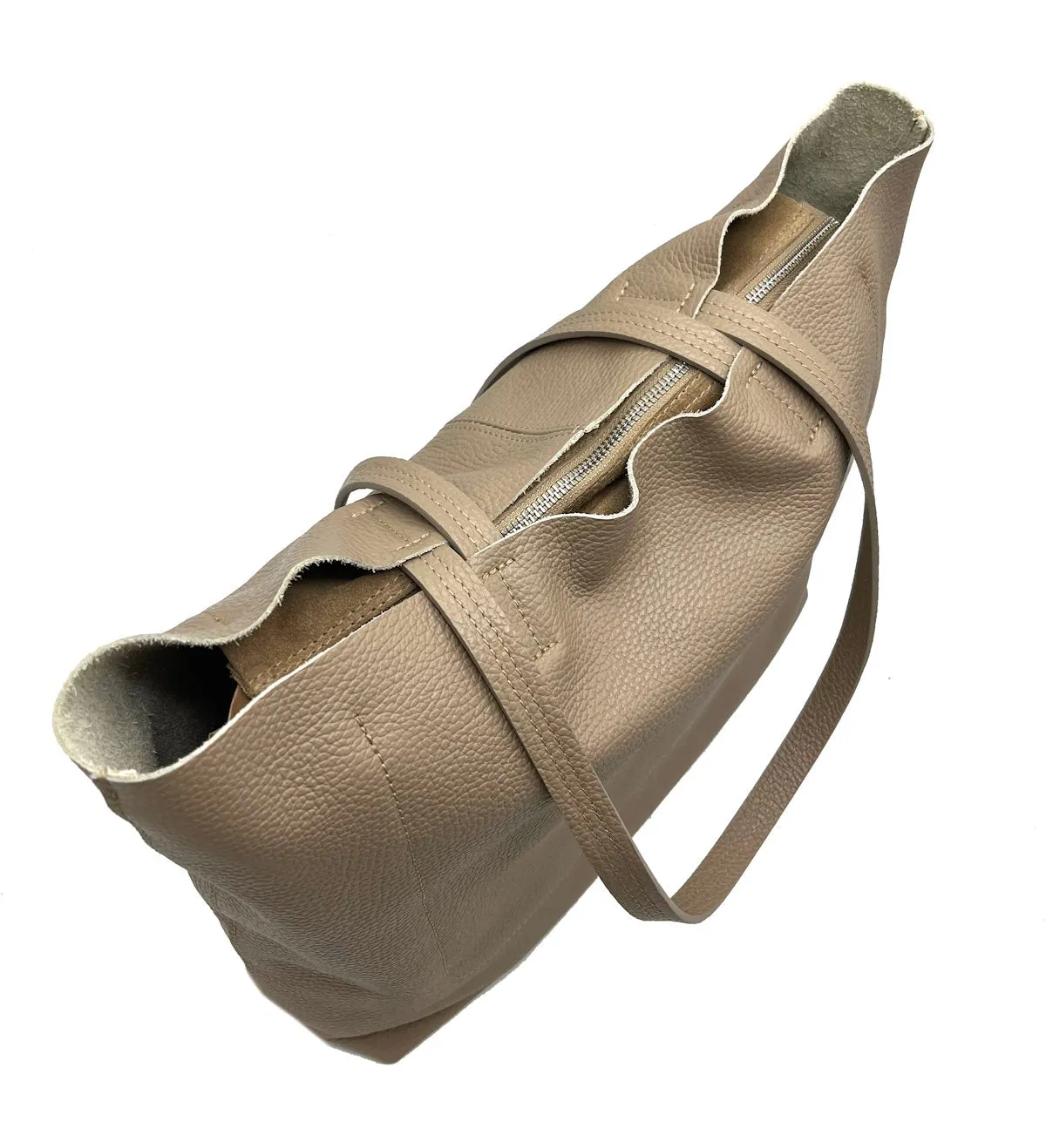 Genuine leather shopping bag, for women, Made in Italy, art. 112443