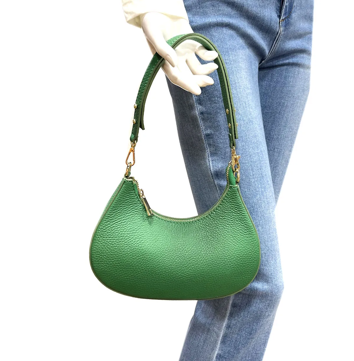 Genuine leather shoulder bag, for women, made in Italy, art. 112415