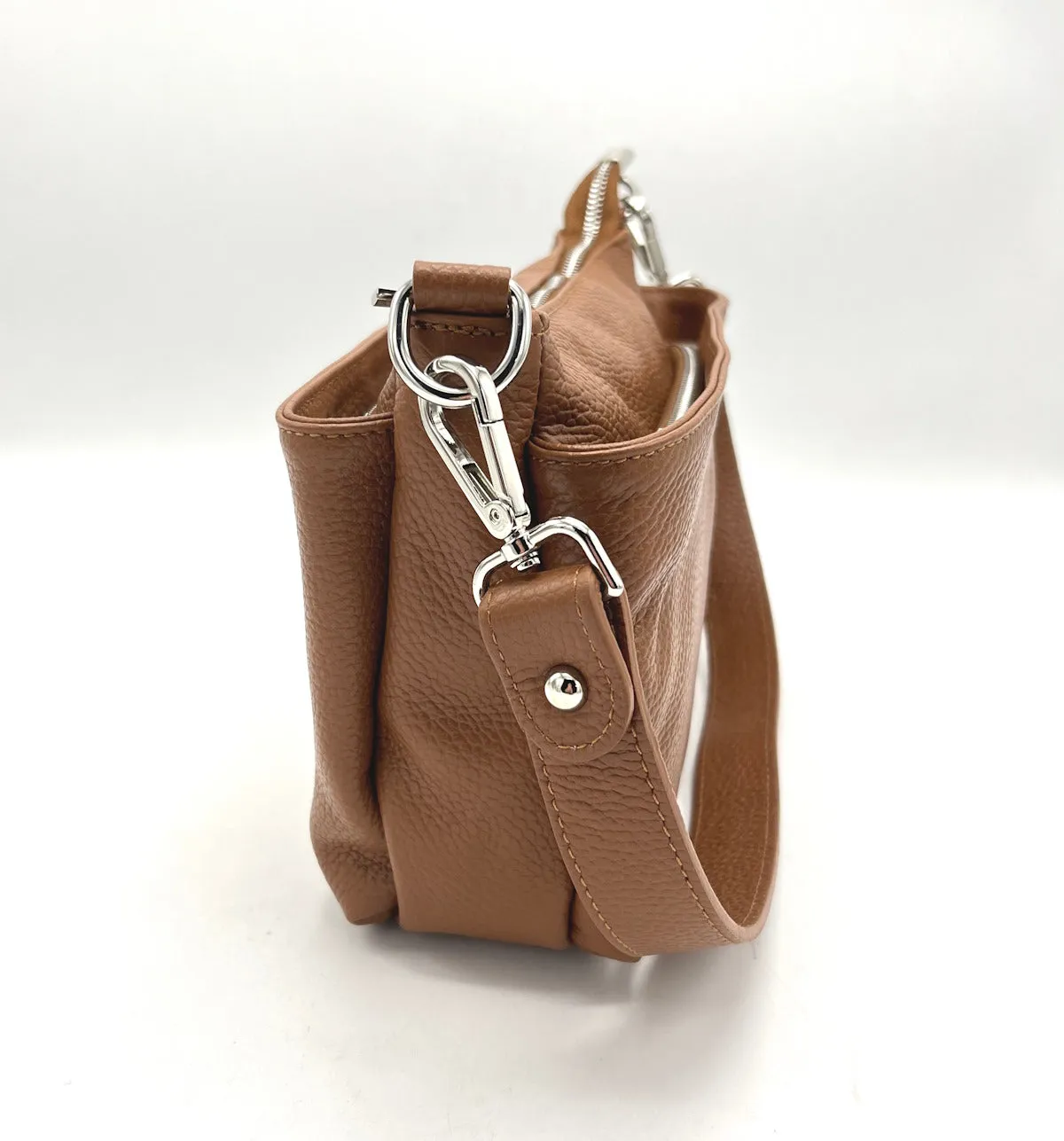 Genuine leather shoulder bag, for women, made in Italy, art. 112417.412