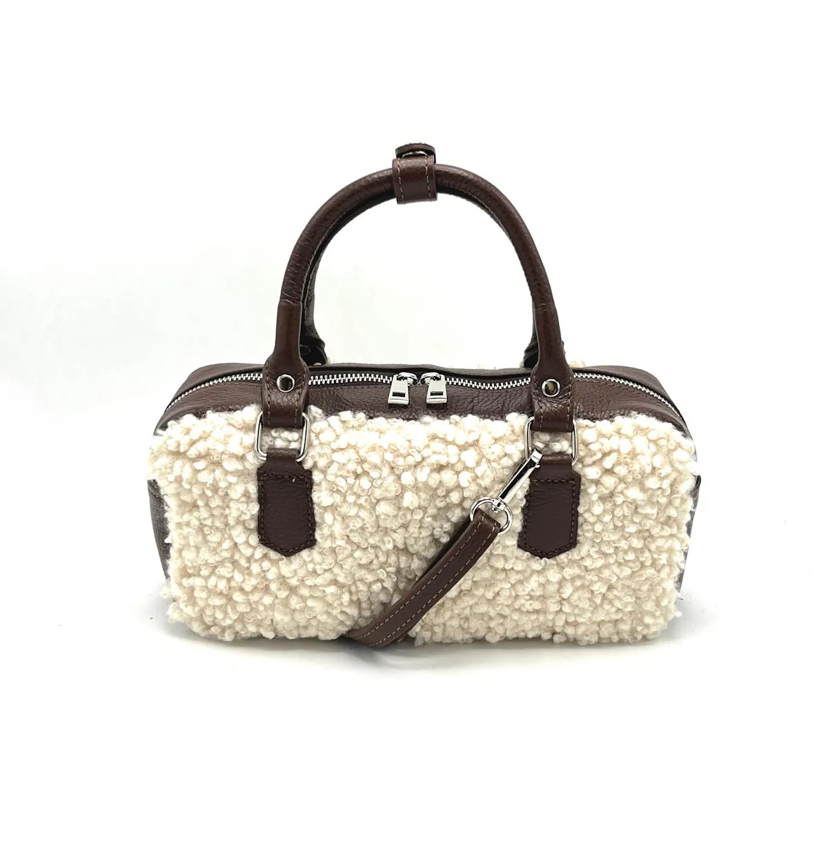 Genuine leather shoulder bag, Made in Italy, art. 112524
