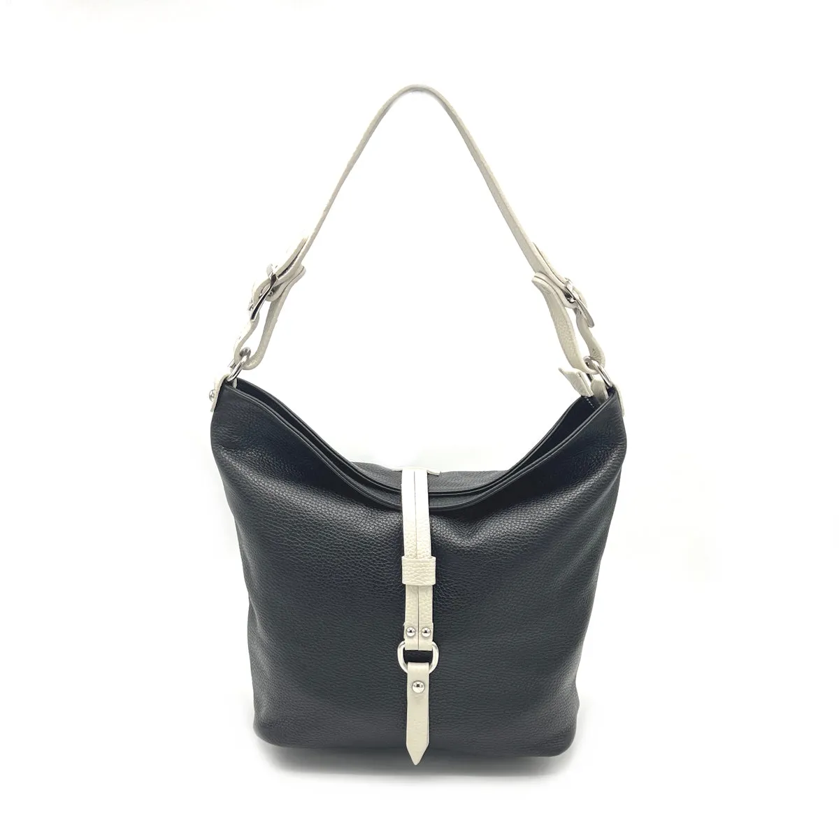 Genuine leather shoulder bag, Made in Italy, art. 112596