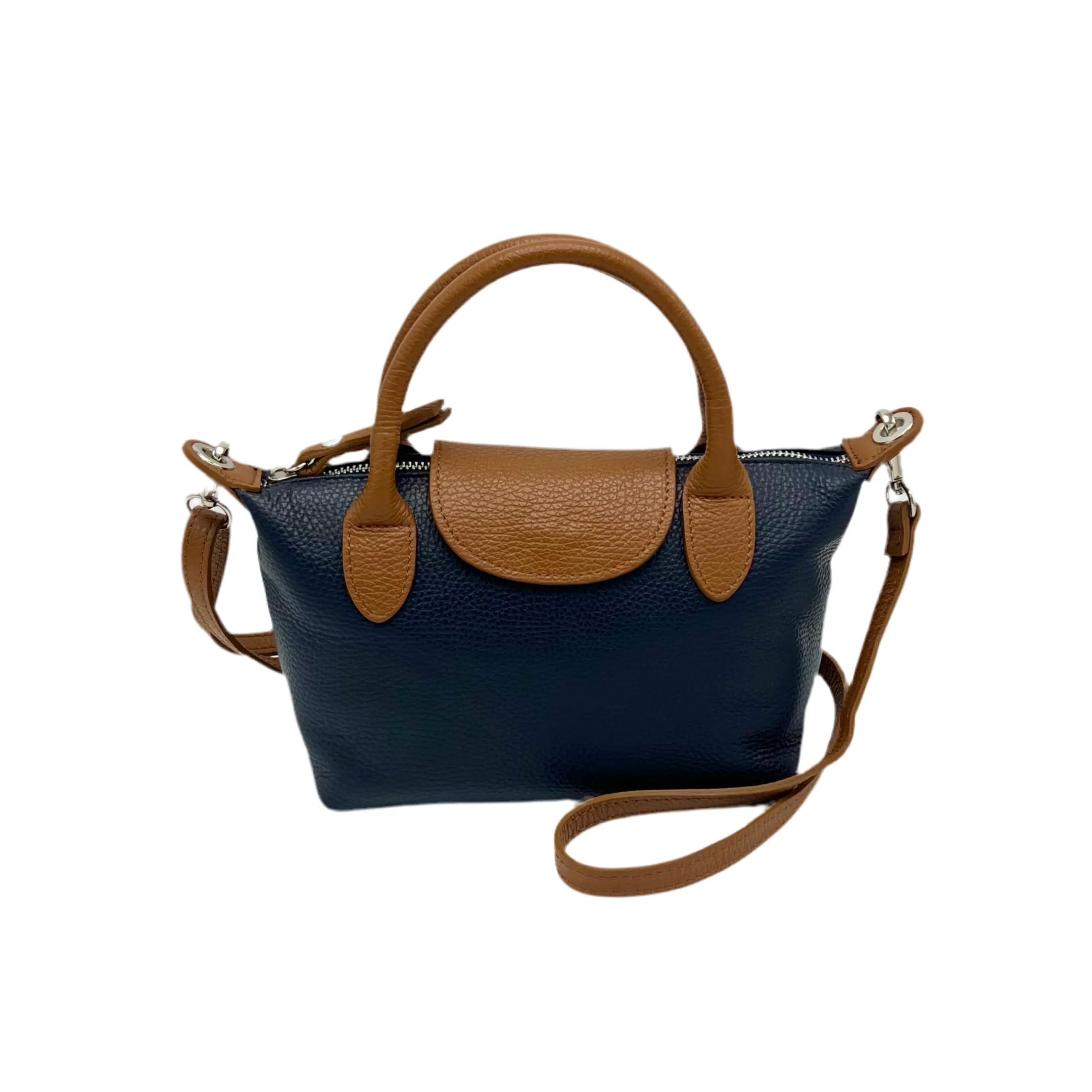Genuine leather small shoulder bag, Made in Italy, art. 112580