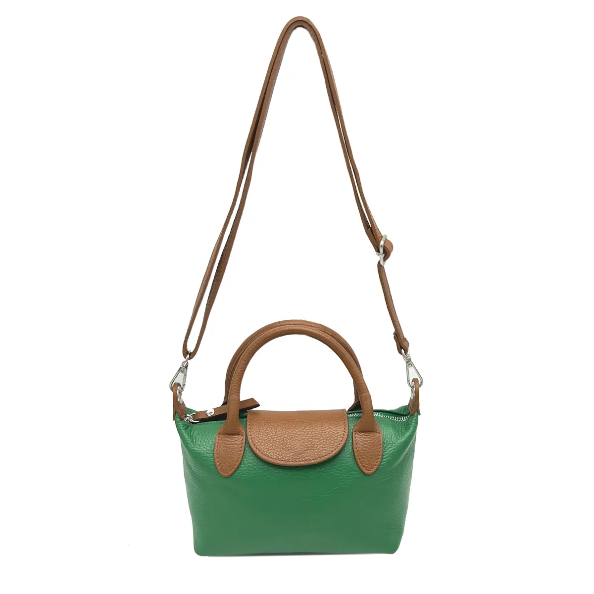 Genuine leather small shoulder bag, Made in Italy, art. 112580