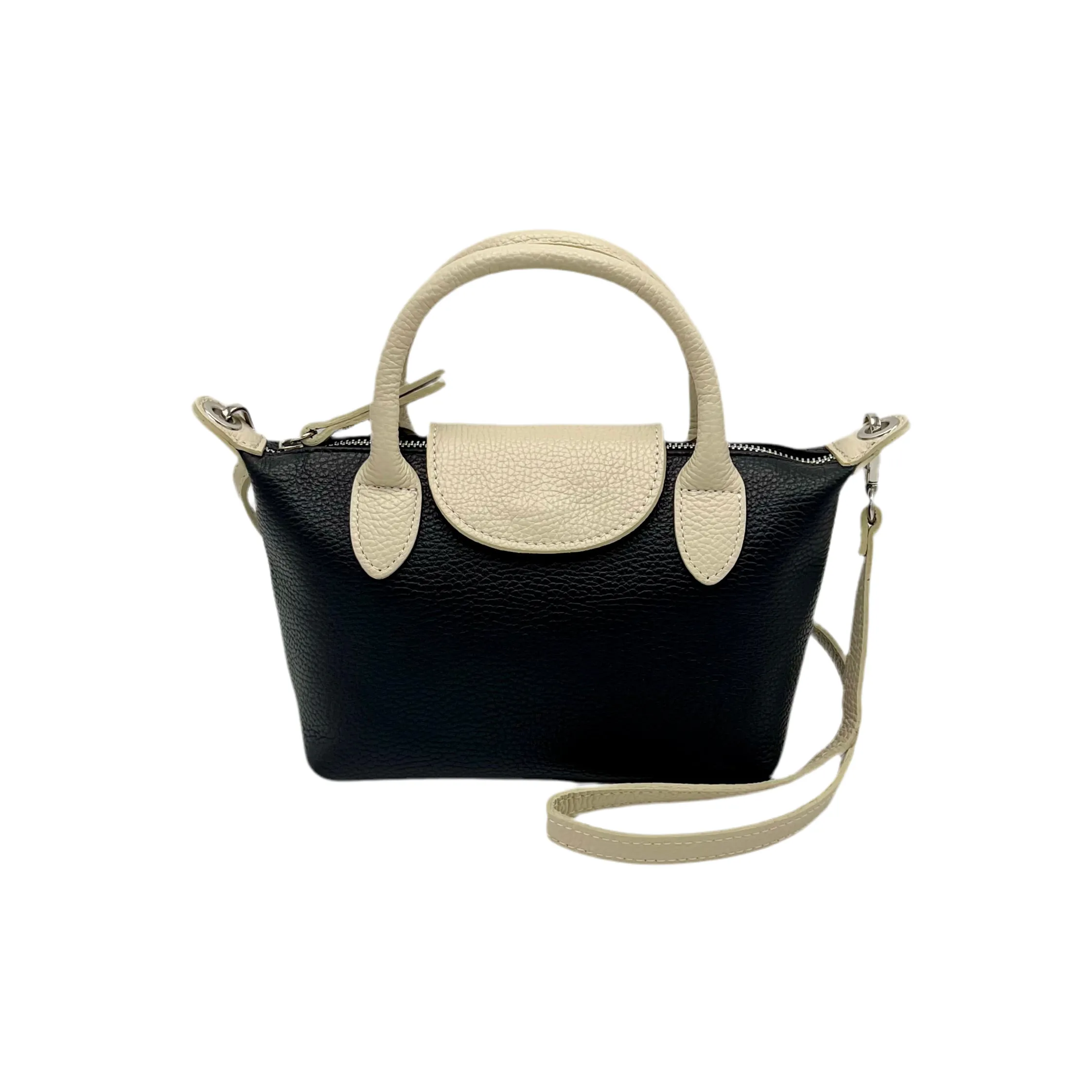 Genuine leather small shoulder bag, Made in Italy, art. 112580