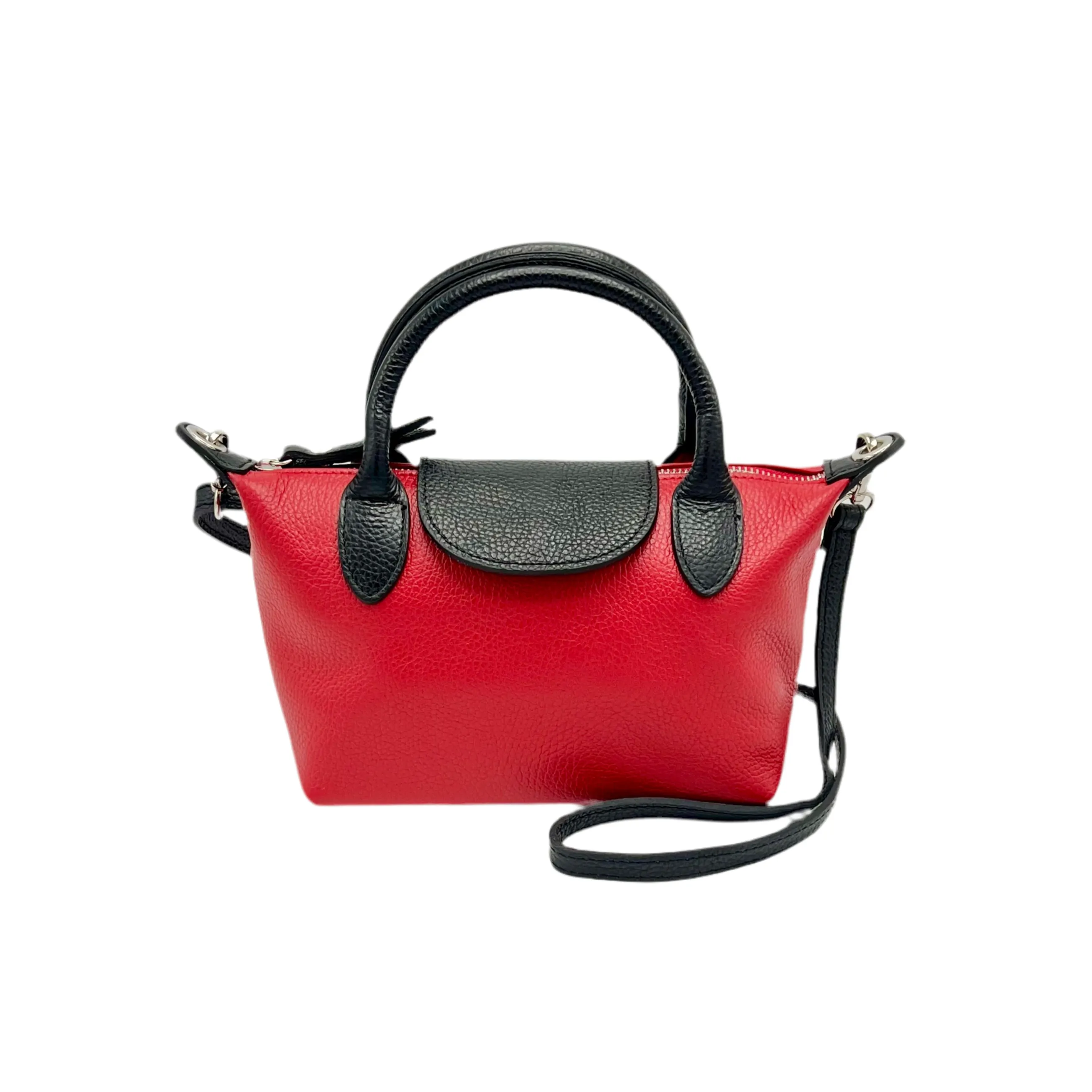 Genuine leather small shoulder bag, Made in Italy, art. 112580