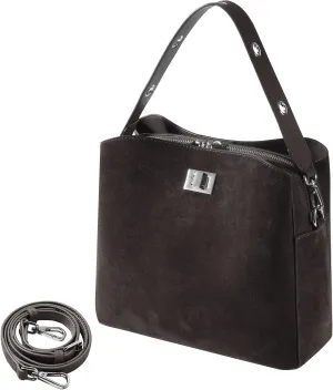 Genuine Leather Suede Bags for Women, Vintage Suede Handbag Purse Suede Hobo Bag Slouchy Bag