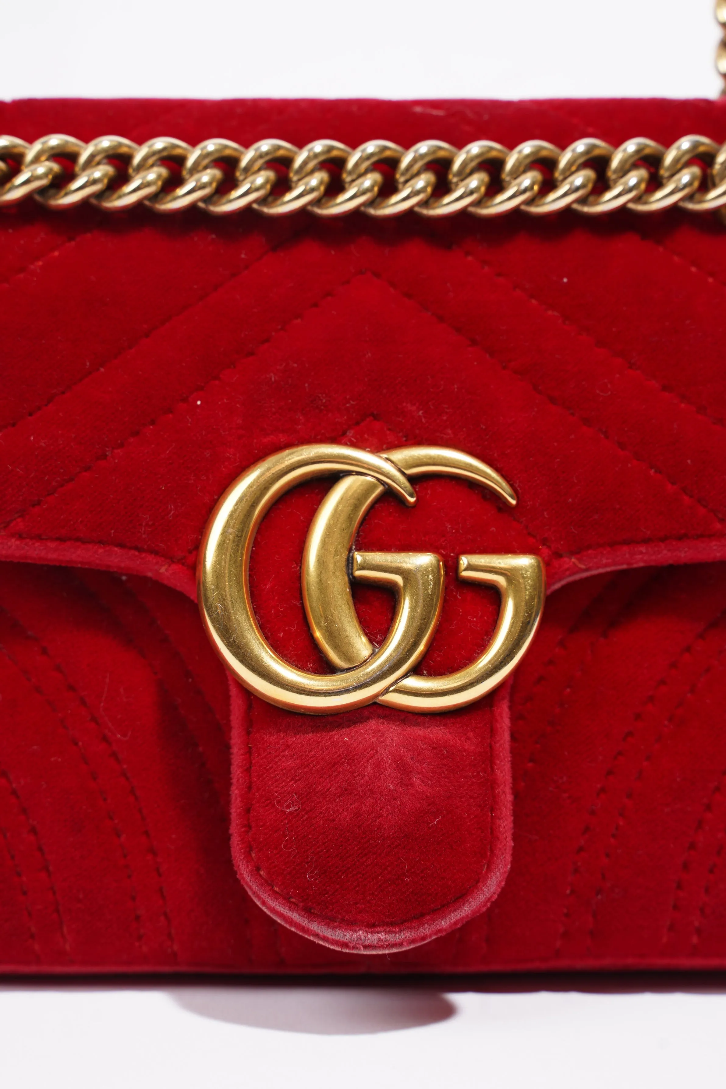 GG Marmont Bag Red Velvet Mini