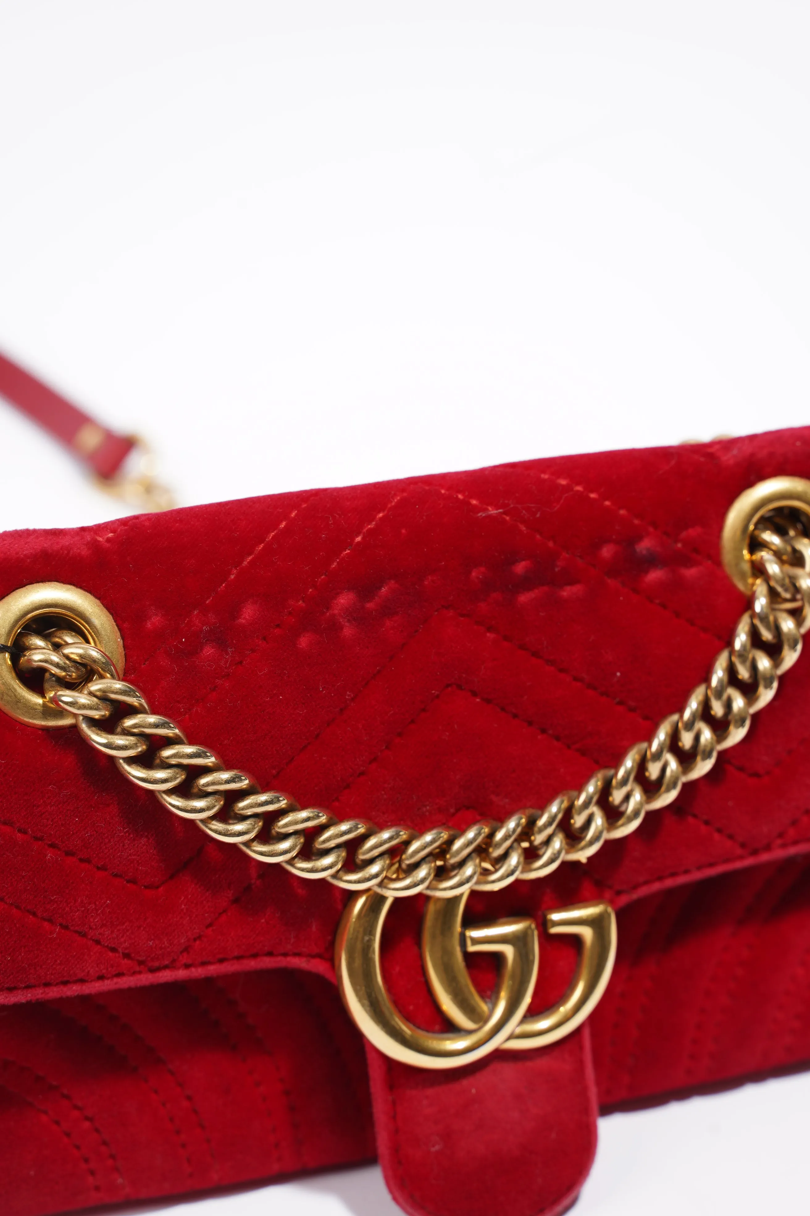 GG Marmont Bag Red Velvet Mini