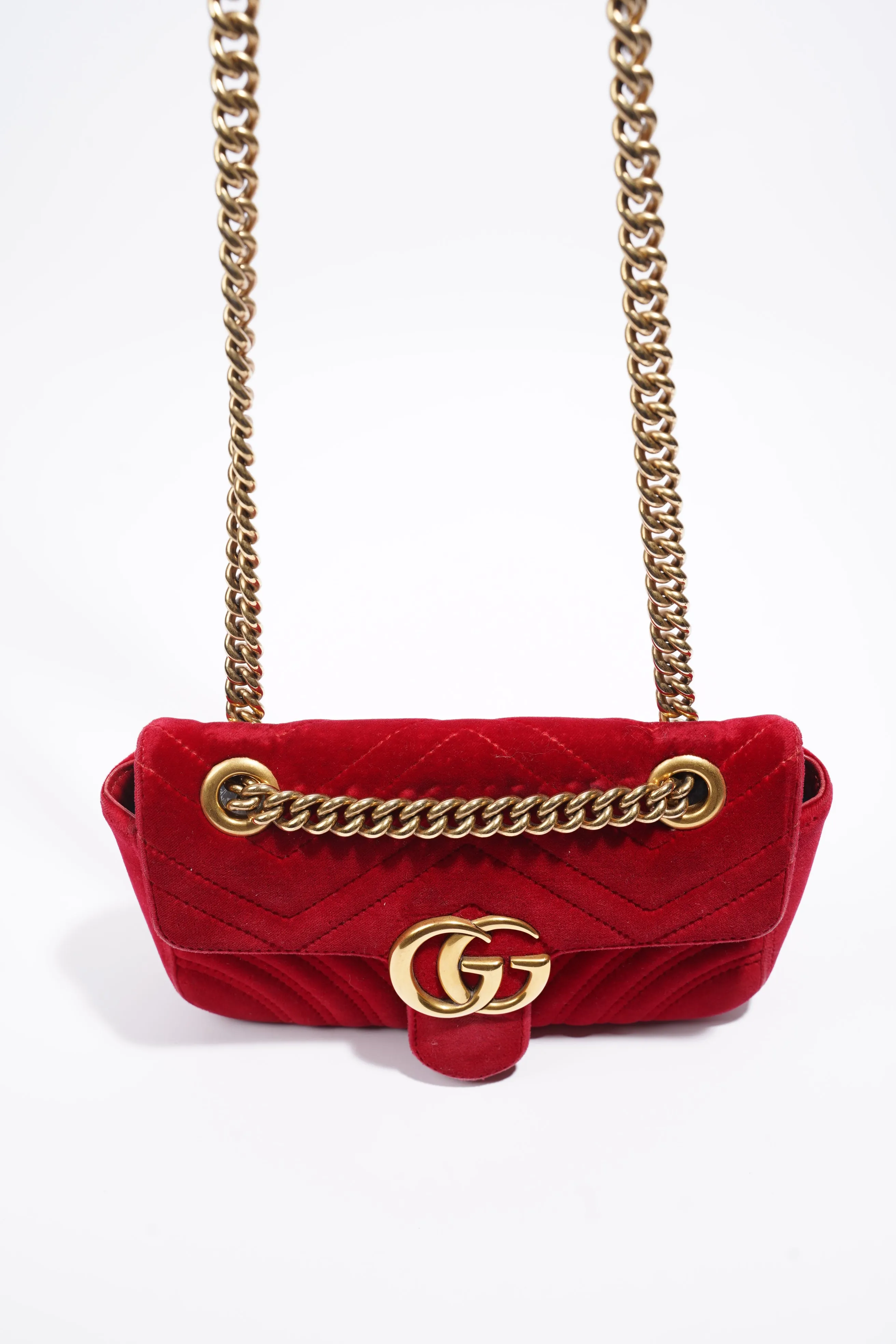 GG Marmont Bag Red Velvet Mini