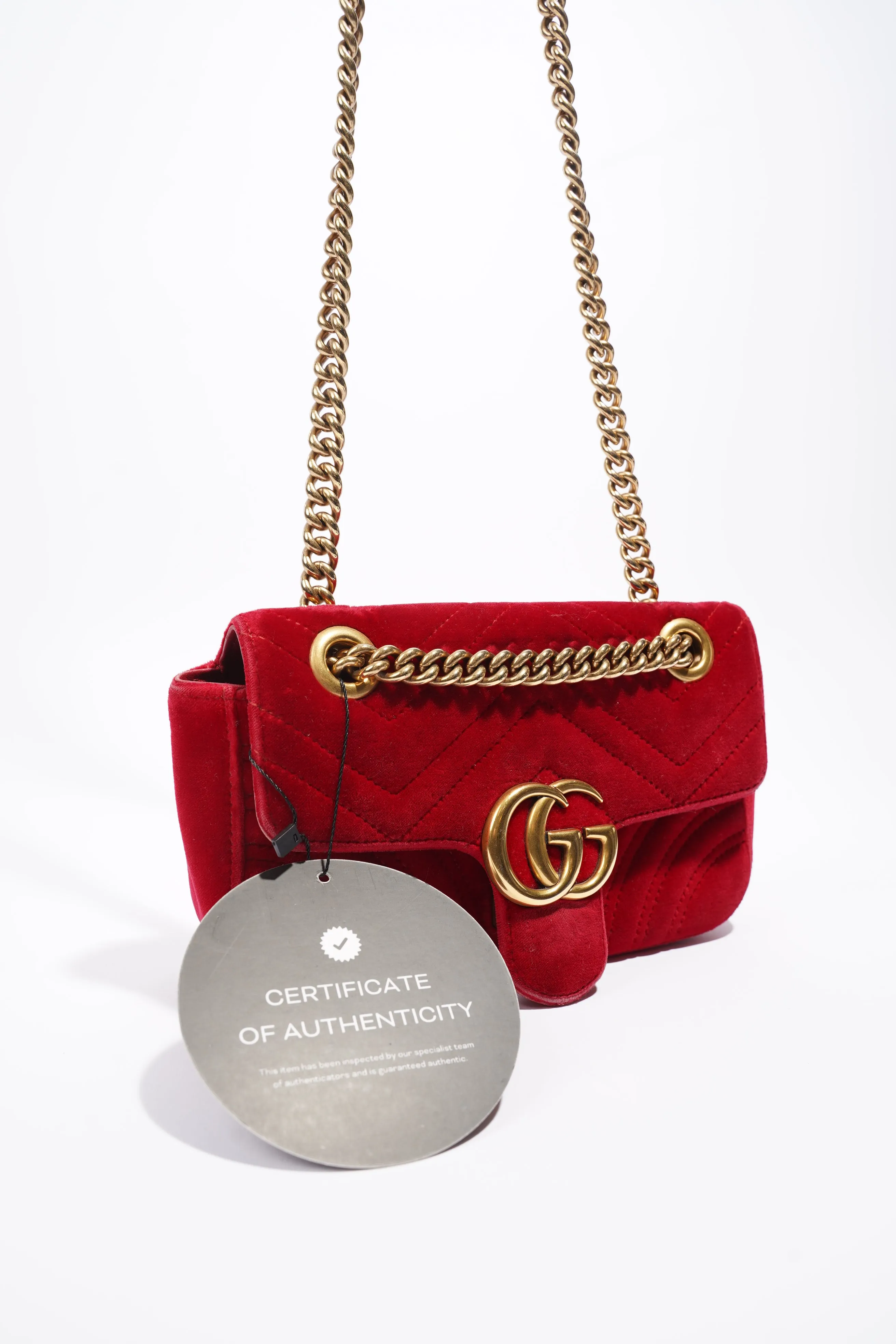 GG Marmont Bag Red Velvet Mini