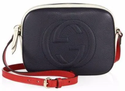 GG Soho Leather Shoulder Bag - (Red, Pink or Navy Blue)