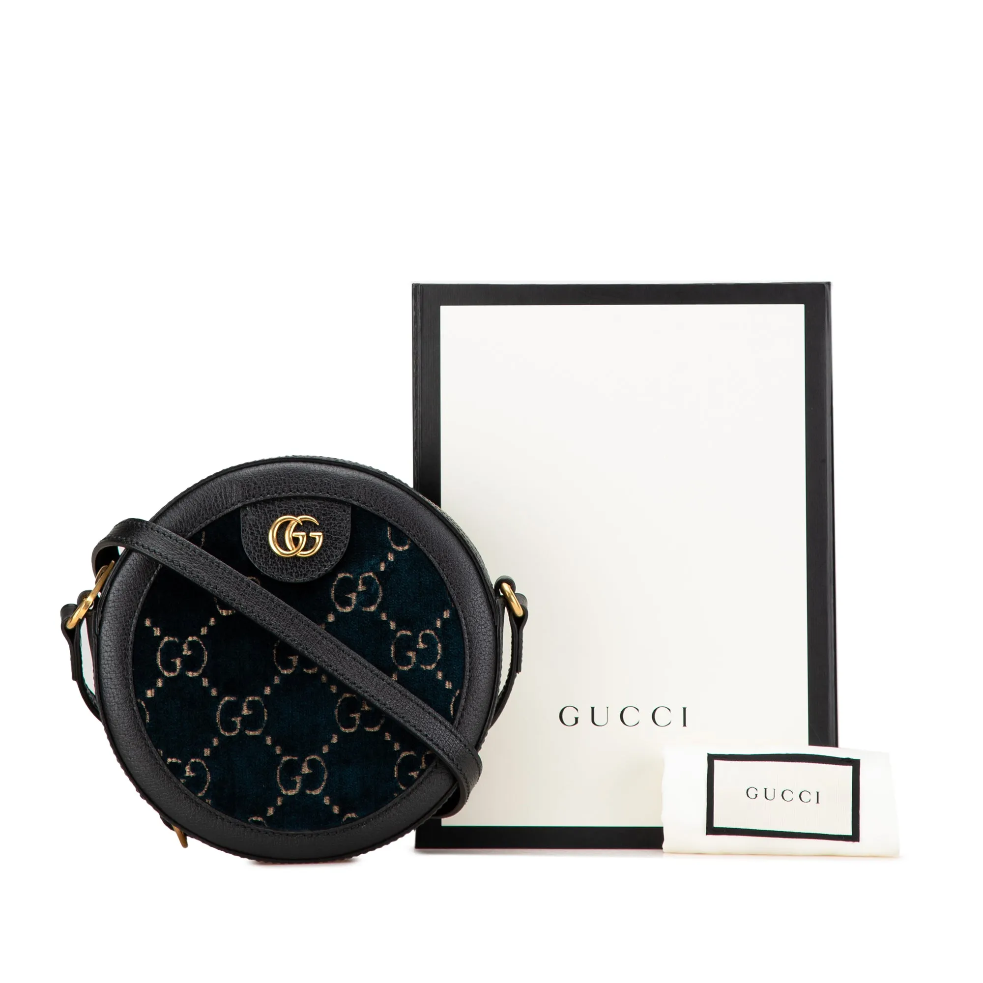 GG Velvet Ophidia Round Crossbody