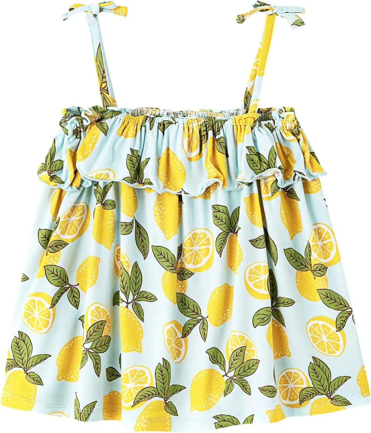 Girl's Tank Tops Toddler Girl Spaghetti Strap Top Baby Summer Ruffle Outfits Viscose from Bamboo Cami Shirts