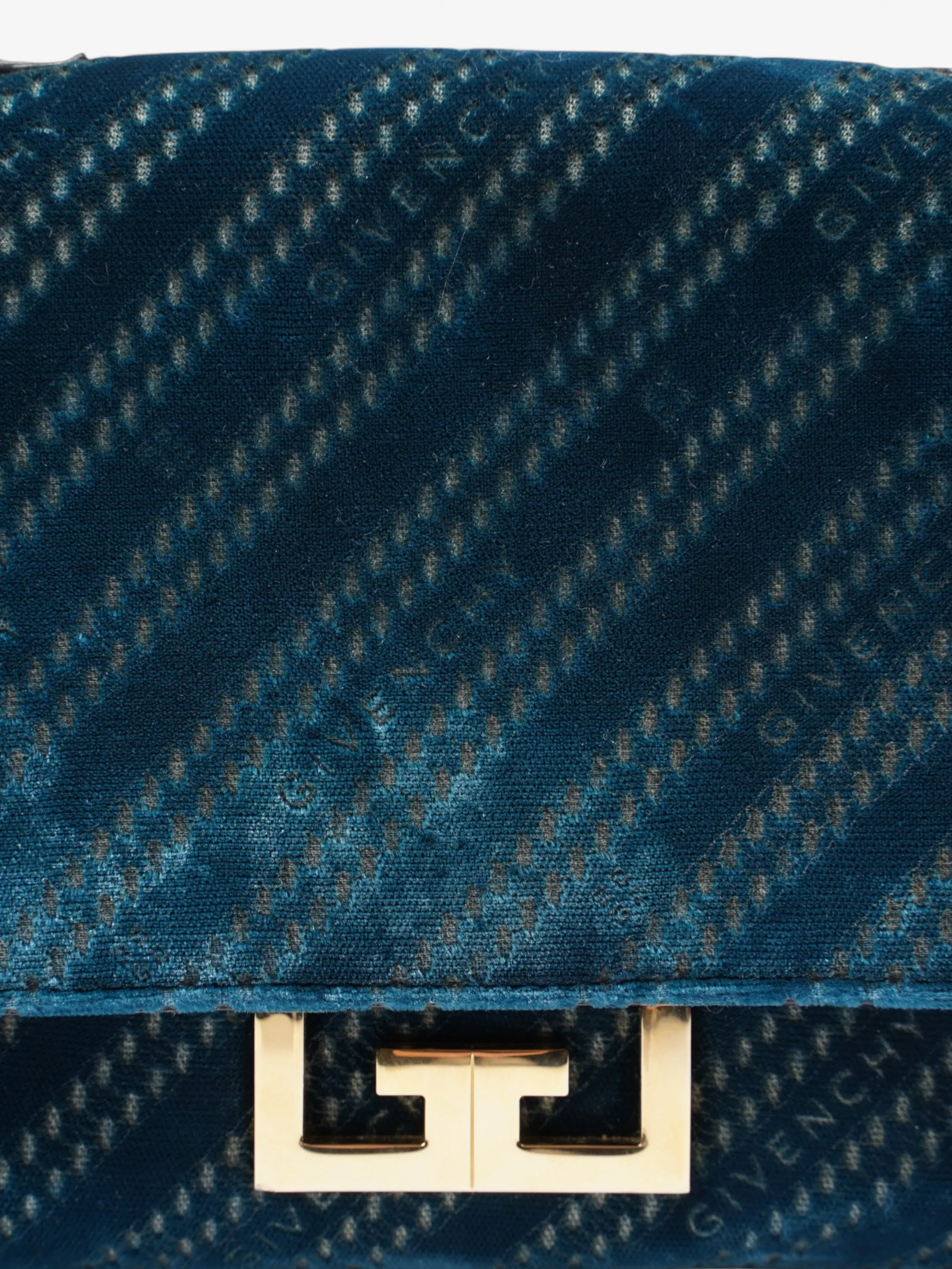 Givenchy Eden Flap Bag Blue Lasered Velvet Mini