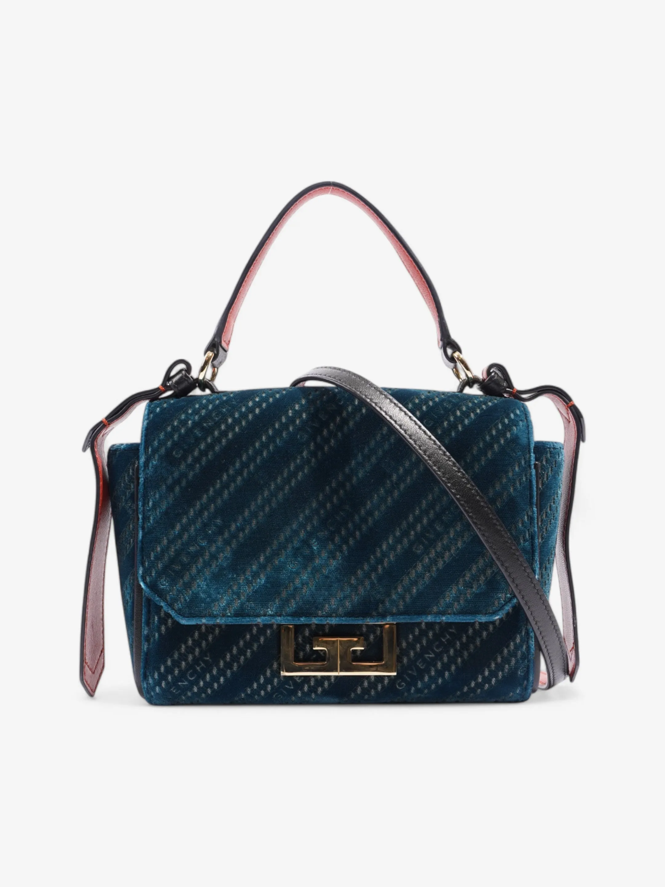 Givenchy Eden Flap Bag Blue Lasered Velvet Mini