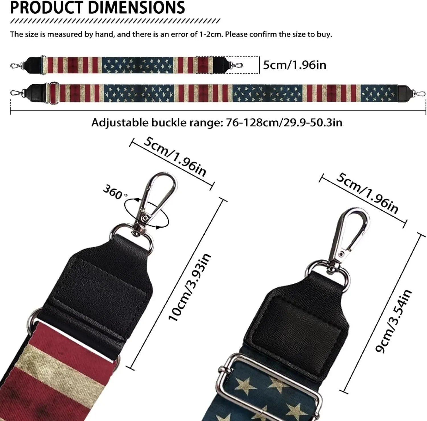 GLENLCWE Green Sea Turtle Purse Strap Set of 2 Crossbody Shoulder Strap Guitar Strap Replacement Strap for Bag and Luggage