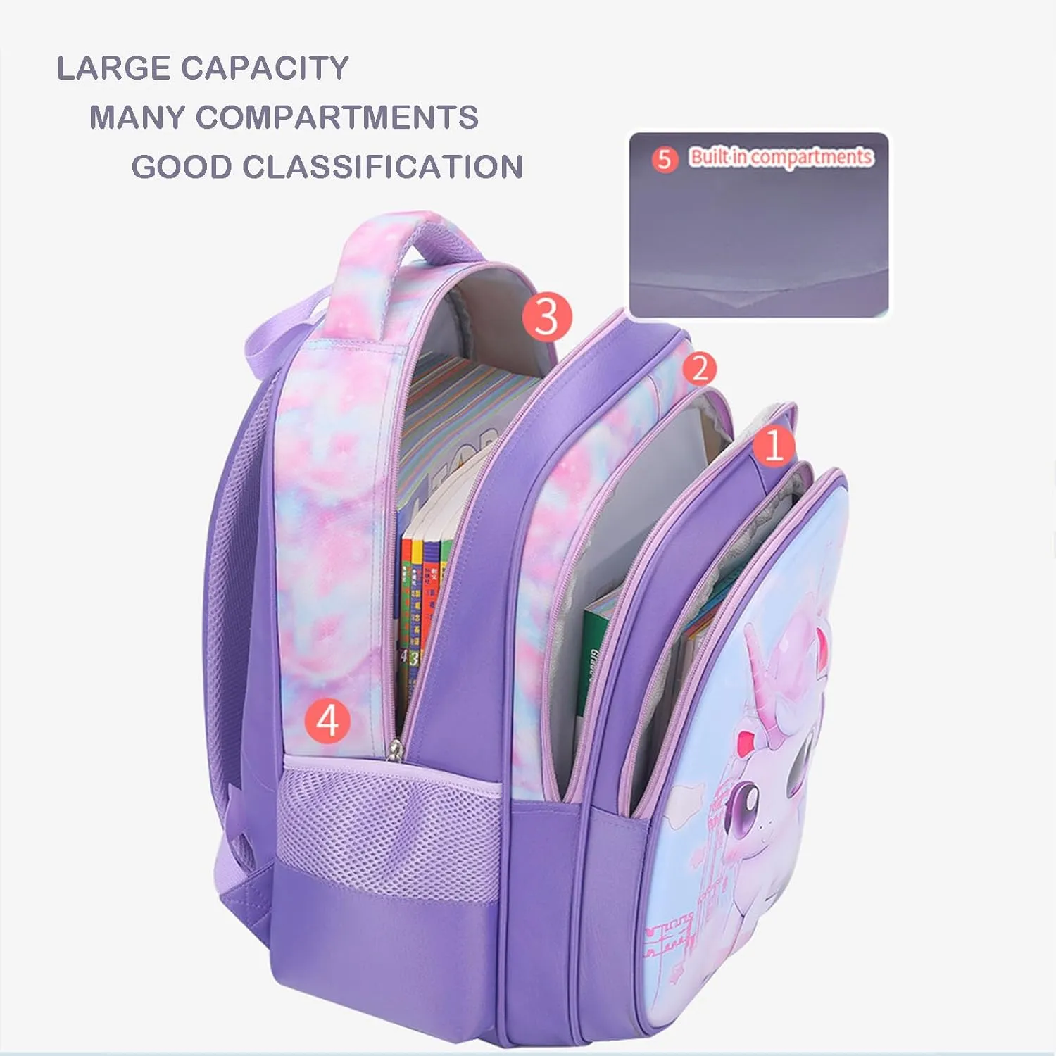 GLOOMALL Cute Rolling Backpack Three-piece Set with Lunch Bag School Girls Boys, Lightweight Trolley Travel Bag with 6 Wheels Classic Roller Luggage (Blue astronaut)
