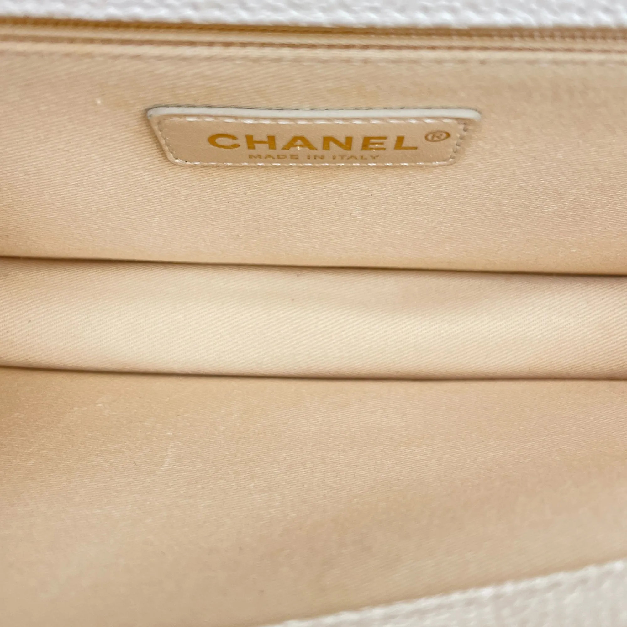 Gold Leather, hardware Last-minute sale Bag Thread in Gold Top-tier Caviar Shoulder Around