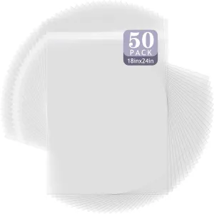 Golden State Art, 50 Pack Clear Bags for 18x24 Mats, Pictures, Acid-Free, 18 7/16" x 24 3/16"